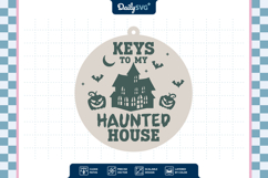 Haunted House Halloween Keychain SVG Product Image 3