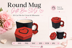 Round mug Gift box svg, Product Image 1