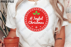 Round Joyful Xmas Label Sublimation Product Image 2