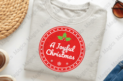 Round Joyful Xmas Label Sublimation Product Image 3