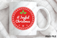 Round Joyful Xmas Label Sublimation Product Image 4