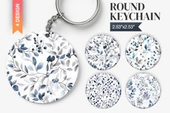 Round Keychain Winter Sublimation- 04 Keychain Designs Product Image 1