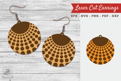 Round Laser Cut Earrings SVG 1 Product Image 1