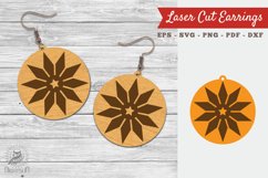 Round Laser Cut Earrings SVG 10 Product Image 1