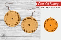 Round Laser Cut Earrings SVG 5 Product Image 1