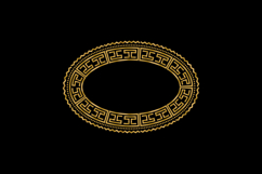 Round luxury golden abstract pattern ornament element vector Product Image 2