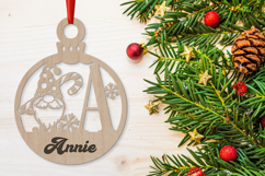 Christmas Monogram Ornament SVG Product Image 3