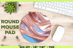 Melty Metallics Design Round Mouse Pad Sublimation Product Image 1
