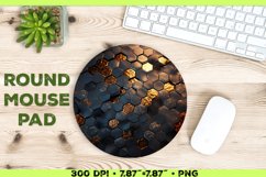 Melty Metallics Design Round Mouse Pad Sublimation Product Image 1