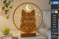 3D Layered Round Lamp Laser Cut Bundle | Wooden Night Light Product Image 10