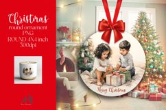 Christmas Round Ornament Sublimation PNG Product Image 1