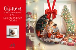 Christmas Round Ornament Sublimation PNG Product Image 1