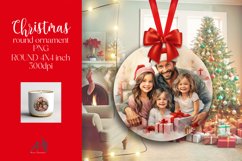 Christmas Round Ornament Sublimation PNG Product Image 1
