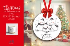Christmas Round Ornament Sublimation PNG Product Image 1