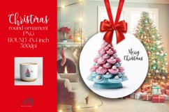 Christmas Round Ornament Sublimation PNG Product Image 1