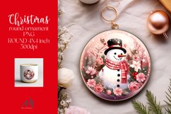 Christmas Round Ornament Sublimation PNG Product Image 1