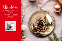 Christmas Round Ornament Sublimation PNG Product Image 1