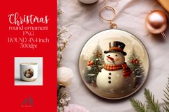 Christmas Round Ornament Sublimation PNG Product Image 1