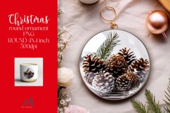 Christmas Round Ornament Sublimation PNG Product Image 1
