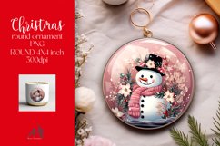 Christmas Round Ornament Sublimation PNG Product Image 1