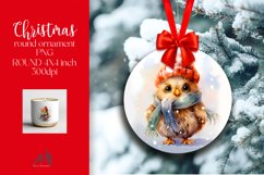 Christmas Round Ornament Sublimation PNG Product Image 1