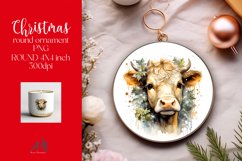 Christmas Round Ornament Sublimation PNG Product Image 1