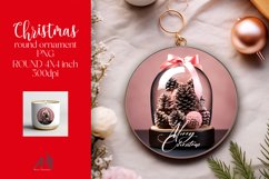 Christmas Round Ornament Sublimation PNG Product Image 1
