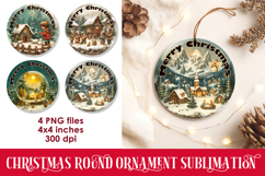 Nativity Christmas 3D Round Ornament Sublimation PNG Product Image 1