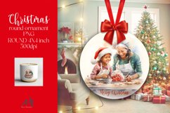 Christmas Round Ornament Sublimation PNG Product Image 1