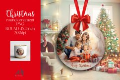 Christmas Round Ornament Sublimation PNG Product Image 1