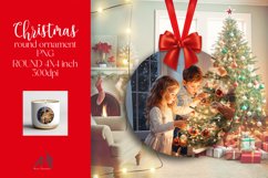 Christmas Round Ornament Sublimation PNG Product Image 1