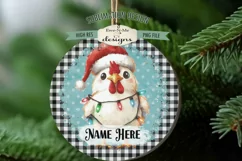 Christmas Farm Animals Ornament Designs PNG File | Add Name Product Image 2