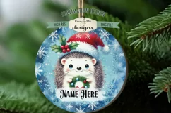 Cute Christmas Critters Ornament Designs PNG File | Add Name Product Image 3
