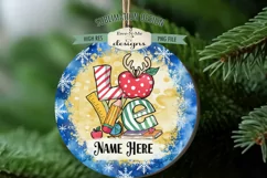 Teacher Christmas Ornament Designs PNG File | Add Name Product Image 3