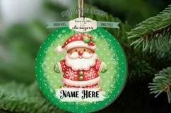 Red Green Cookies Ornament Designs PNG File | Add Name Product Image 4