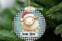 Christmas Farm Animals Ornament Designs PNG File | Add Name Product Image 5