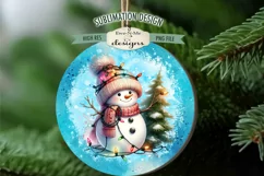 Snowman Tangled In Lights Ornament Designs | 4 PNG Files Product Image 5