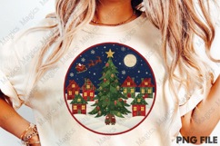 Round Patchwork Christmas Tree Png Product Image 1