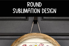 Floral Bunny Bucket Sublimation Design | Spring Round PNG Product Image 4