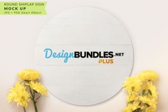 Round Shiplap Wood Sign Mock up Product Image 1