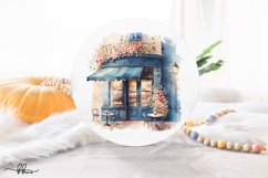 Blue &amp; Cream Bakery Watercolor Clipart Illustrations Product Image 4