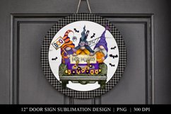 Halloween Gnome Door Sign Printable, Sublimation Graphic Product Image 1