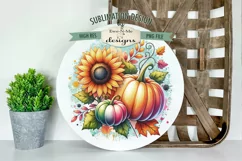 Colorful Pumpkins Sunflowers Sublimation Designs | Fall PNG Product Image 2