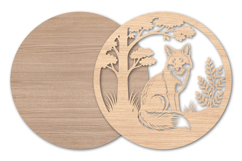 Round Sign Fox Laser Cut SVG Product Image 2