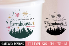 I&#039;m Dreaming Of A Farmhouse Christmas svg design Product Image 1