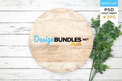 Wood Sign mockup Round | JPG and PSD smart object Product Image 1