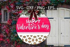 Valentine Round Sign Set , Valentine Door Hanger SVG Product Image 2