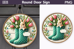 Spring Easter Round Sign Bundle | Mothers Day Door Hanger Product Image 5