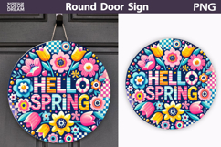 Spring Easter Round Sign Bundle | Mothers Day Door Hanger Product Image 21