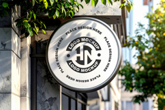 Round Store Sign Mockup Product Image 1